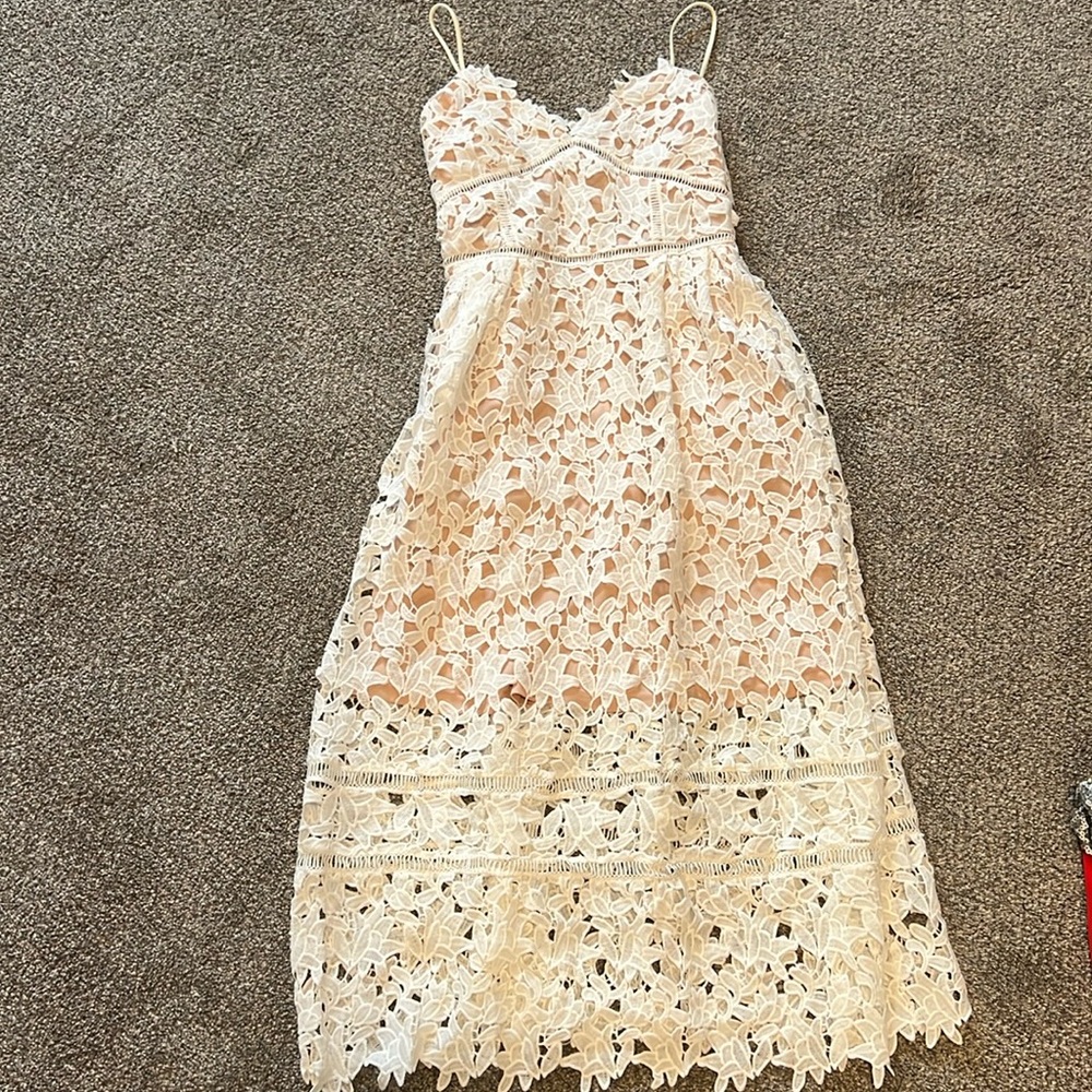 White floral dress